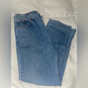 Levi light wash mom jeans